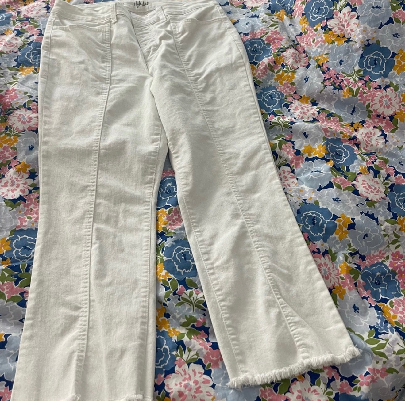 CROPPED WHITE JEANS 14