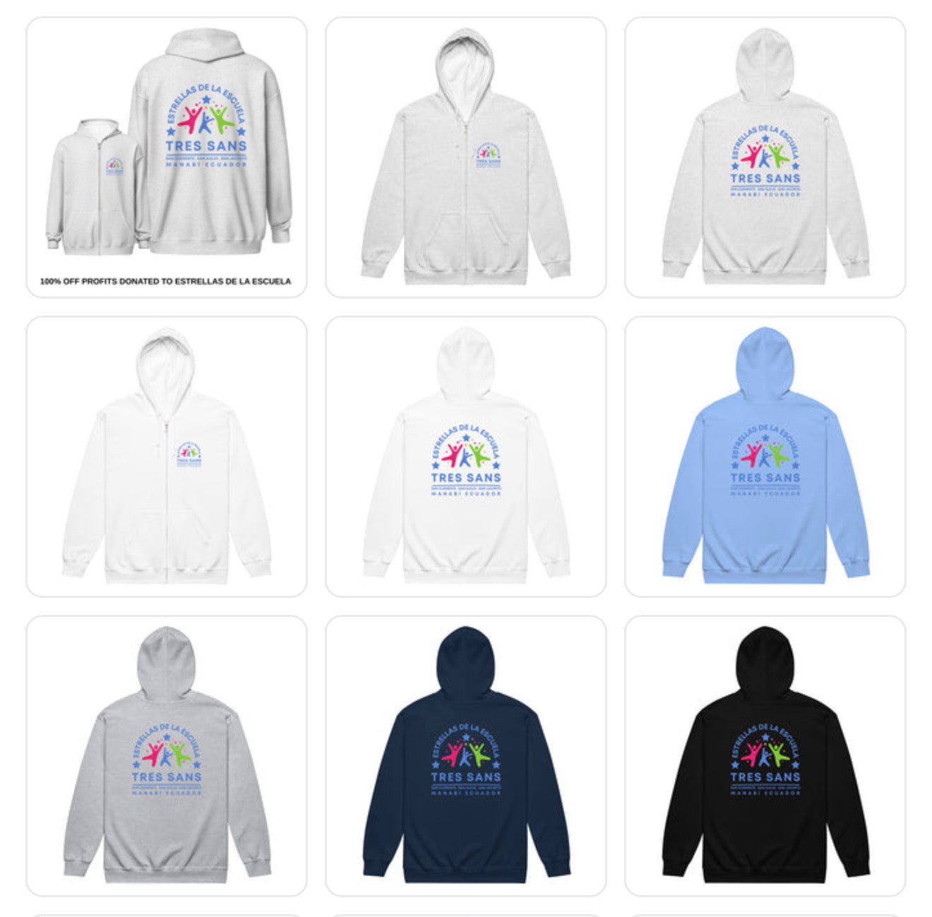 Estrellas Escuela Zip Hoodie