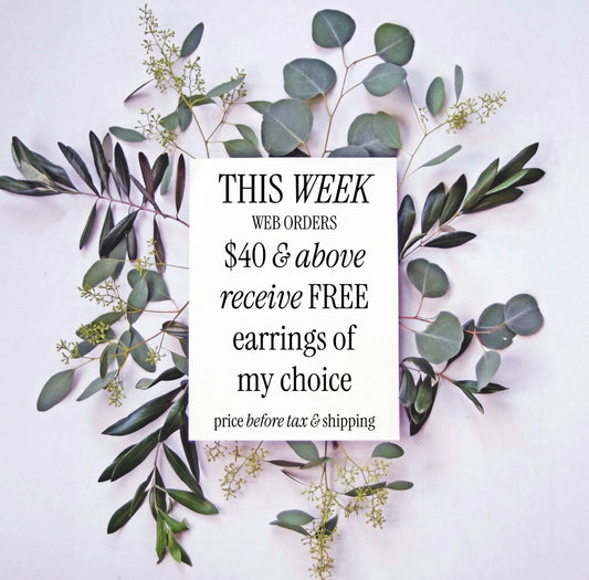 1 FREE EARRINGS $40+