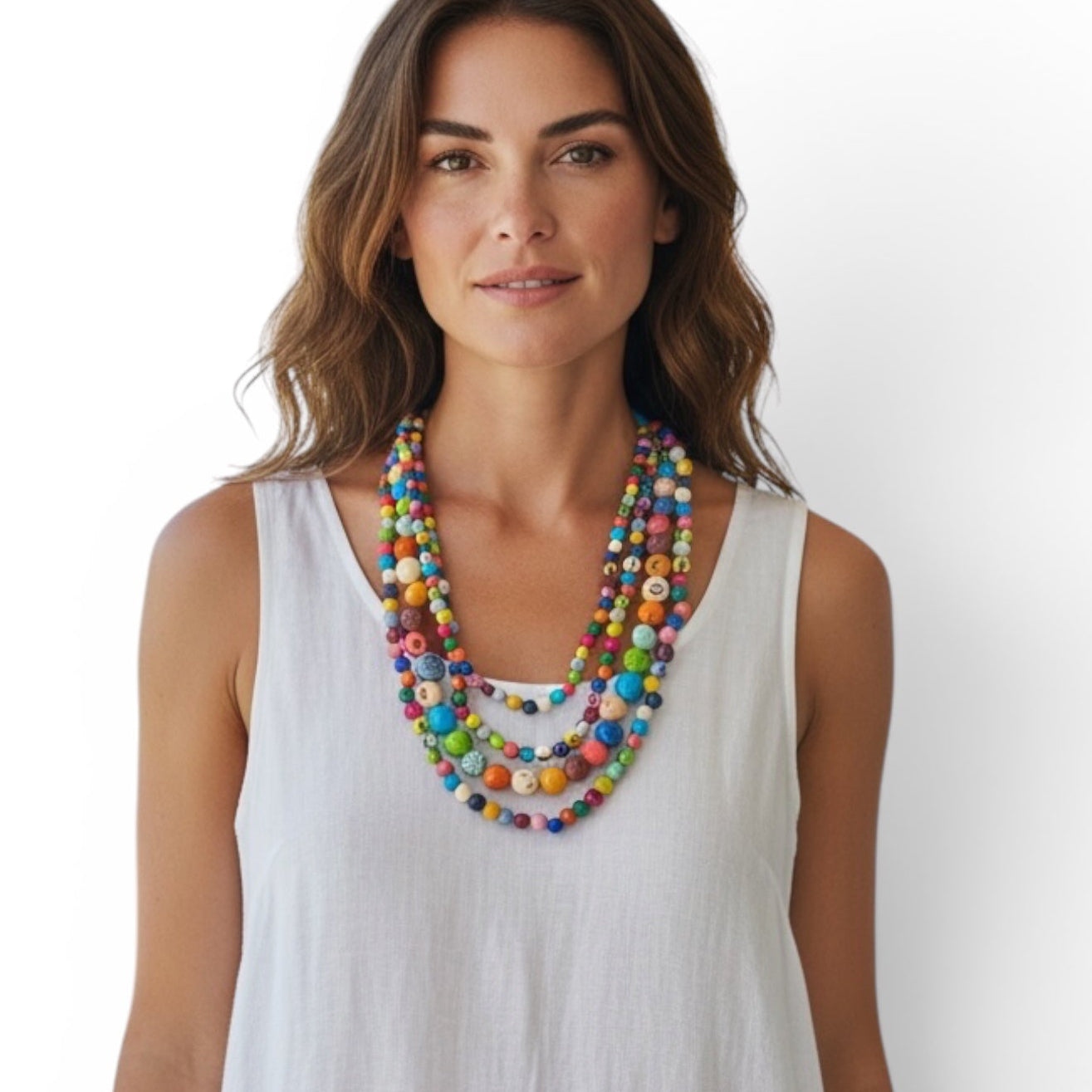 ROSARIO NECKLACE RAINBOW