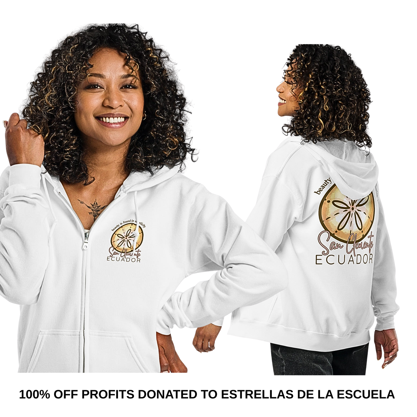 San Clemente Beauty zip hoodie