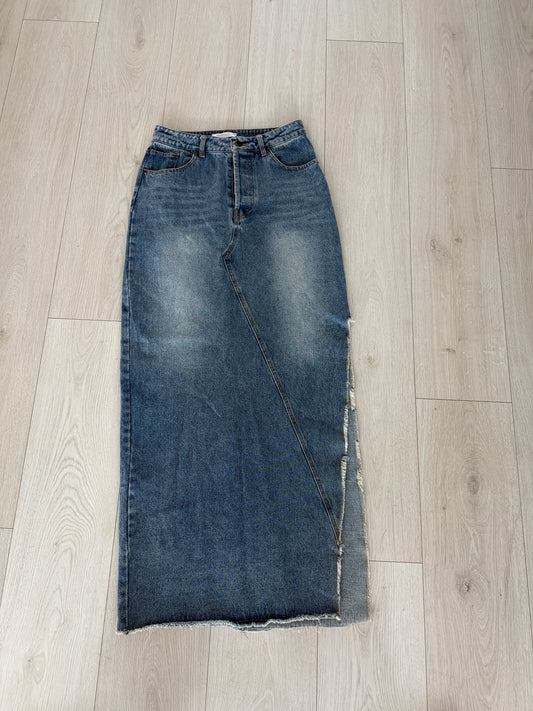 Boho Jean Skirt