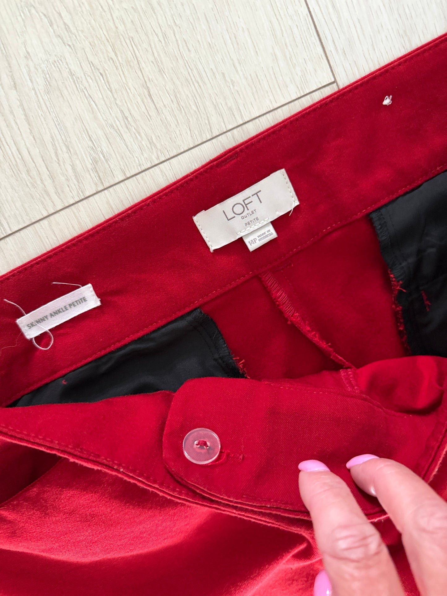 Loft Red Pants 14p