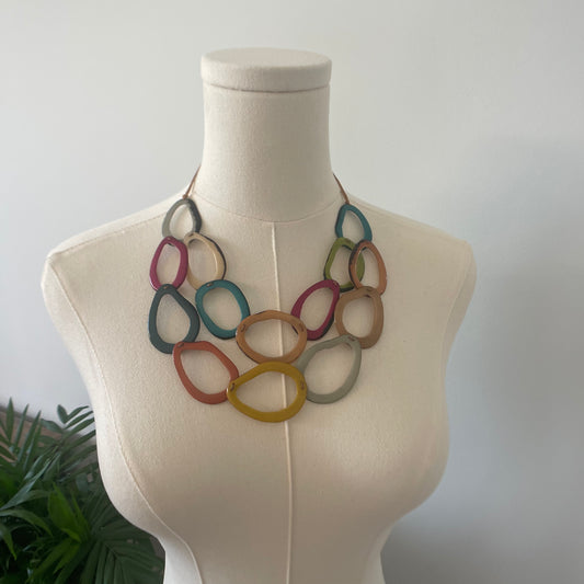 MIM RAINBOW TAGUA NECKLACE