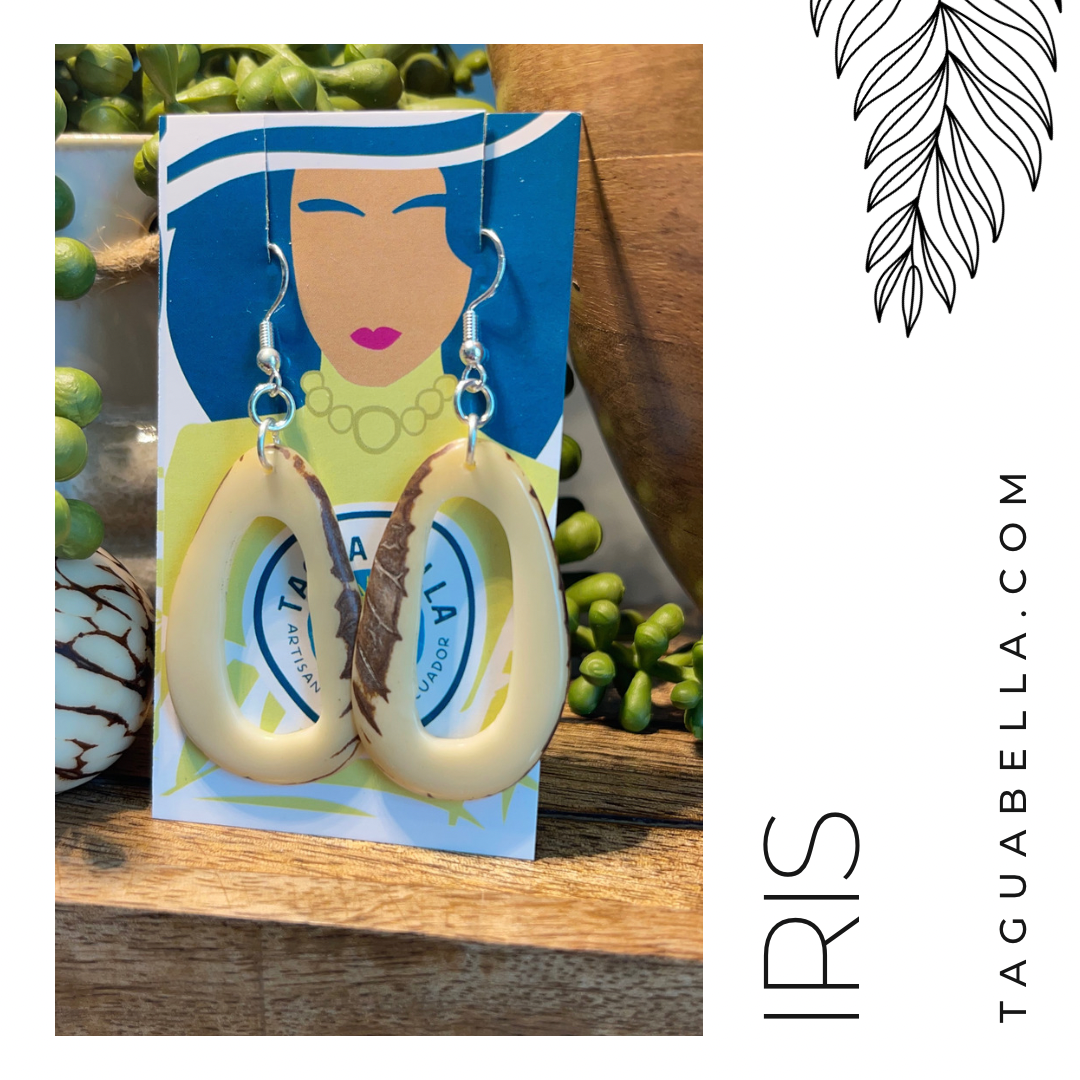 IRIS NEUTRALS TAGUA EARRINGS