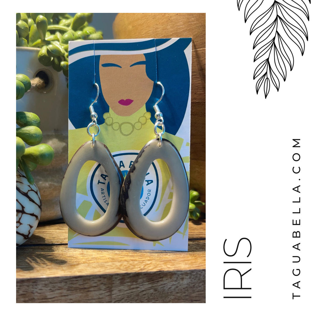 IRIS NEUTRALS TAGUA EARRINGS