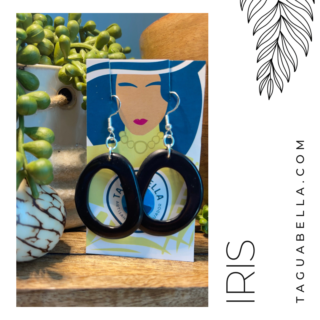 IRIS NEUTRALS TAGUA EARRINGS